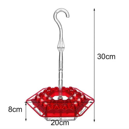 ✨ Bring your garden to life! 🐦 ❤️ Hanging Red Hexagon Hummingbird Feeder 🌿