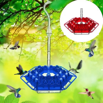 ✨ Bring your garden to life! 🐦 ❤️ Hanging Red Hexagon Hummingbird Feeder 🌿